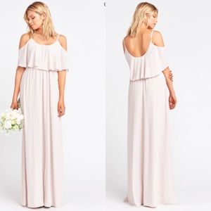SHow me your mumu Caitlin RUffle Maxi Dress S